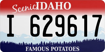 ID license plate I629617