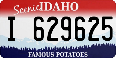 ID license plate I629625
