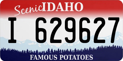 ID license plate I629627