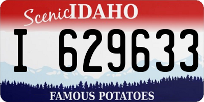 ID license plate I629633