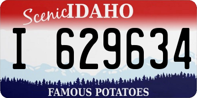 ID license plate I629634