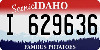 ID license plate I629636