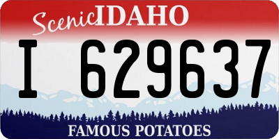 ID license plate I629637