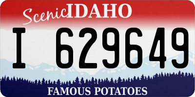 ID license plate I629649