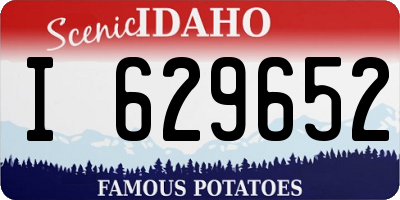 ID license plate I629652