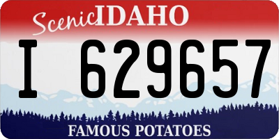 ID license plate I629657