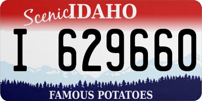 ID license plate I629660