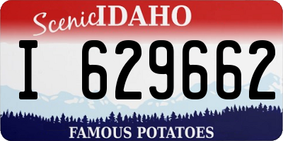 ID license plate I629662
