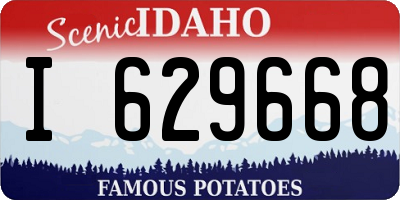 ID license plate I629668