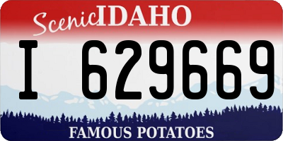 ID license plate I629669