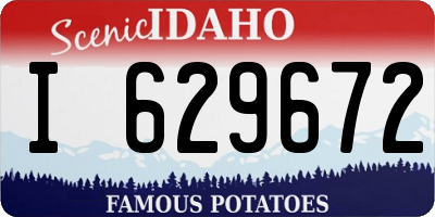 ID license plate I629672