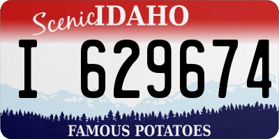 ID license plate I629674