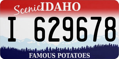 ID license plate I629678
