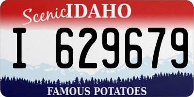 ID license plate I629679