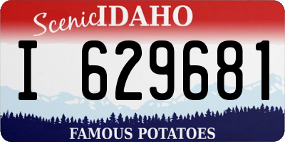 ID license plate I629681