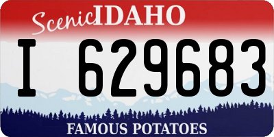 ID license plate I629683