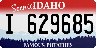 ID license plate I629685