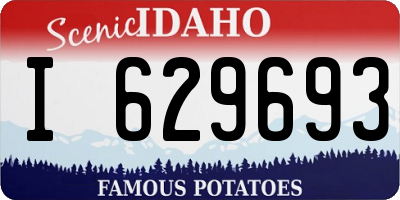 ID license plate I629693