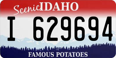 ID license plate I629694