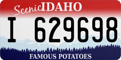 ID license plate I629698