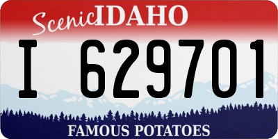 ID license plate I629701