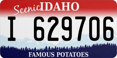 ID license plate I629706