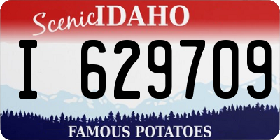 ID license plate I629709