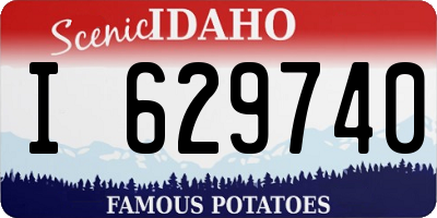 ID license plate I629740