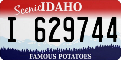 ID license plate I629744