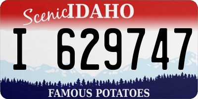 ID license plate I629747