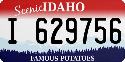 ID license plate I629756