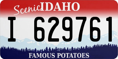 ID license plate I629761