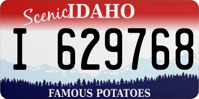 ID license plate I629768