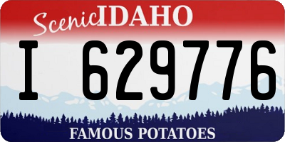 ID license plate I629776