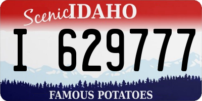 ID license plate I629777
