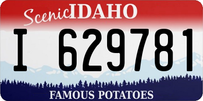 ID license plate I629781