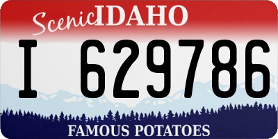 ID license plate I629786