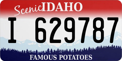 ID license plate I629787