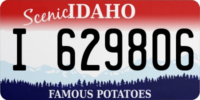 ID license plate I629806