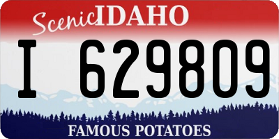 ID license plate I629809