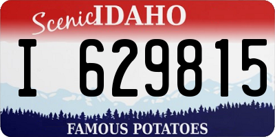 ID license plate I629815
