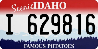 ID license plate I629816