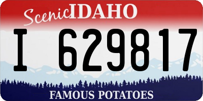 ID license plate I629817