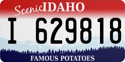 ID license plate I629818