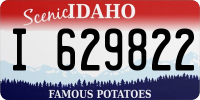 ID license plate I629822