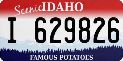 ID license plate I629826