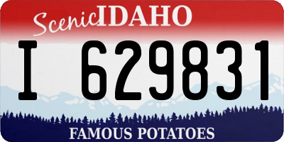 ID license plate I629831
