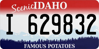 ID license plate I629832