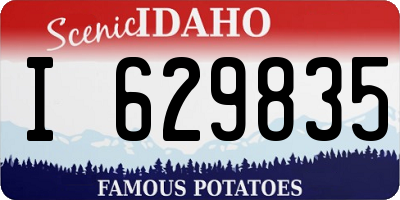 ID license plate I629835