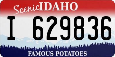 ID license plate I629836